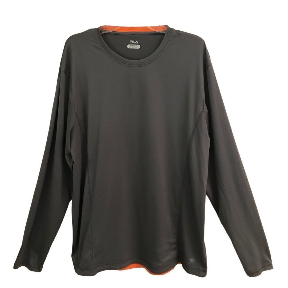 Fila long sleeve gray crewneck shirt XXL